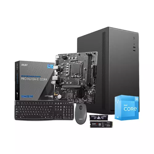 Intel Core i3 12th Gen MSI PRO H610M-E 8GB Ram 256GB SSD Desktop PC