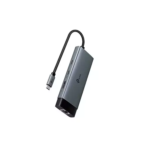 TP-Link UH6120C V1 Type-C Male to Dual USB, Dual USB Type-C, HDMI & Lan Female Gray Converter #UH6120C