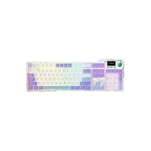 AJAZZ AK35I V4 Tri-Mode RGB Mechanical Keyboard - Purple White Blue (Avocado switch)