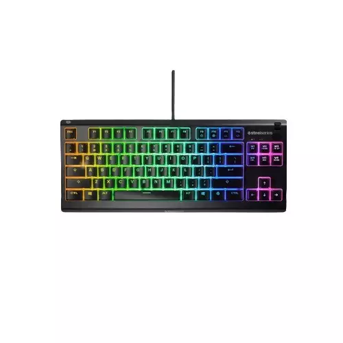 SteelSeries Apex 3 TKL RGB Water Resistant Quiet Tenkeyless Keyboard