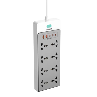 LDNIO SC4 13-in-1 GaN Charging Station 65W Power Strip with 8 AC