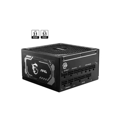 MSI MAG A1000GL PCIE5 1000W 80 Plus Gold Full Modular Power Supply