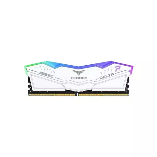TEAM T-FORCE DELTA RGB 16GB (2x8GB) 6000MHz DDR5 Gaming Desktop RAM (White)