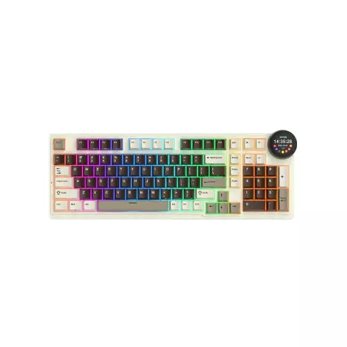 Royal Kludge RK N99 Tri Mode RGB Hot Swap Mechanical Gaming Keyboard - Mocha Grey (Beige Switch)