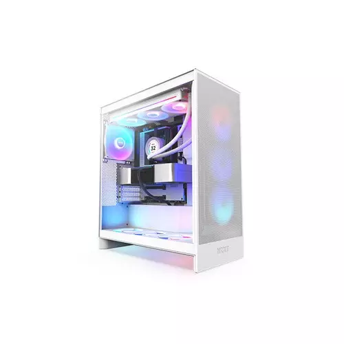 NZXT H7 Flow RGB 2024 Edition Mid-Tower ATX Airflow Gaming Casing (White)