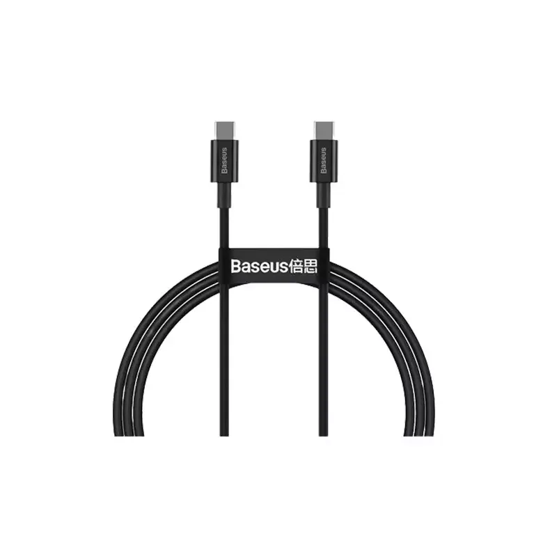 Baseus Type-C Male to Type-C Male 1m Charging Data Cable (Black)