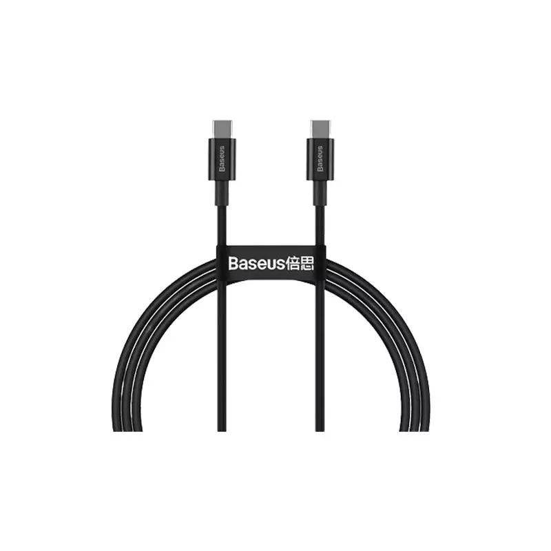 Baseus Type-C Male to Type-C Male 1m Charging Data Cable (Black)