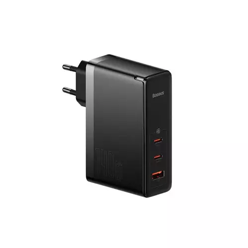 BASEUS GAN5 PRO 140W FAST CHARGER WITH TYPE-C TO TYPE-C 240W CABLE BLACK