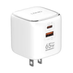 LDNIO 65W PD & QC USB & USB-C White Charger / Charging Adapter #Q2617 (2 Pin, US)
