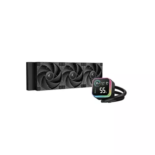 Deepcool LQ360 ULTRA 360mm Liquid CPU Cooler with Display (Black)