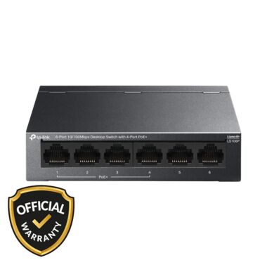 TP-Link 6-Port 10/100Mbps PoE+ Desktop Switch (LS106P)