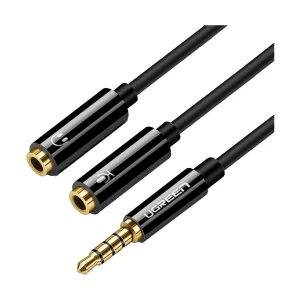 UGREEN AV141 (30620) 3.5mm Male to Dual Female Black Converter # 30620-AV141