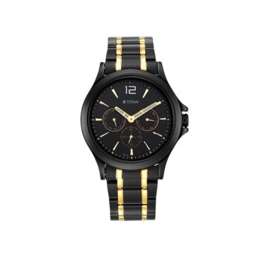 Titan Multifunction Black Dial Quartz Men’s Watch (NU1698KM02)
