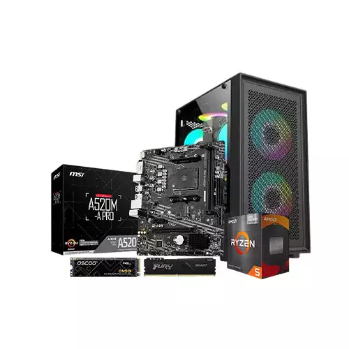 AMD Ryzen 5 5600GT A520M-A PRO 8GB RAM 512GB SSD Desktop PC
