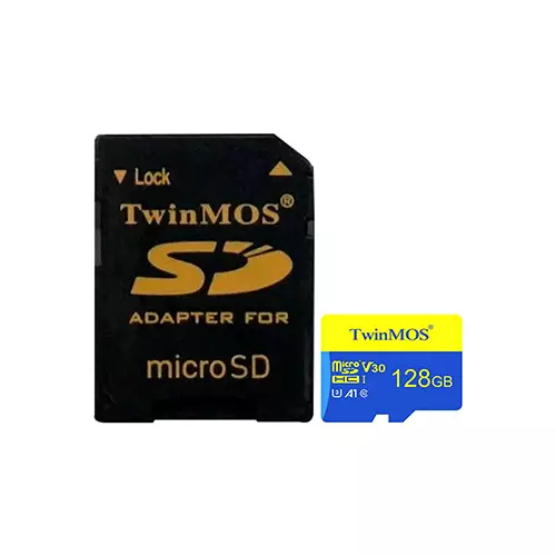 TwinMOS 128GB Micro SDXC Secure Digital Card C10 U3 V30 A1 with SD Adapter