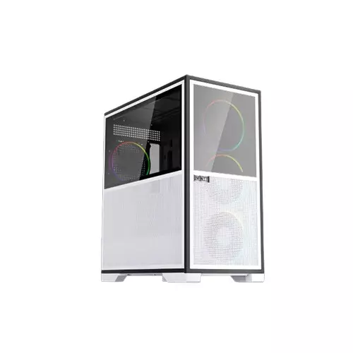 1st Player IF8 Tempered Glass Mid Tower M-ATX Gaming PC Case (White)