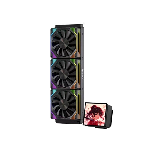 T-Wolf DP-360 Liquid Screen CPU Cooler with Display (Black)