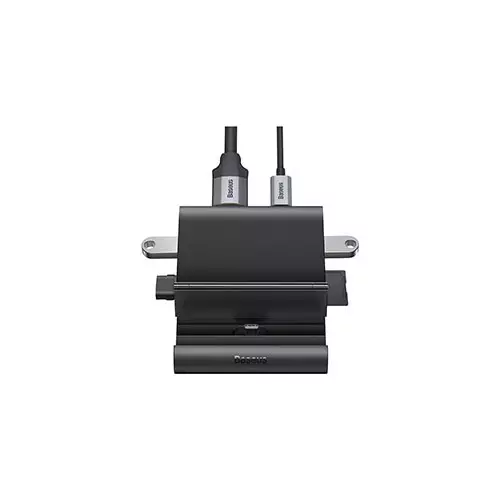 Baseus WKMD000001 USB-C Multi-Interface Hub – Dual USB 2.0 & USB 3.0, HDMI, SD/TF Card Reader, Type-C Female (Grey)