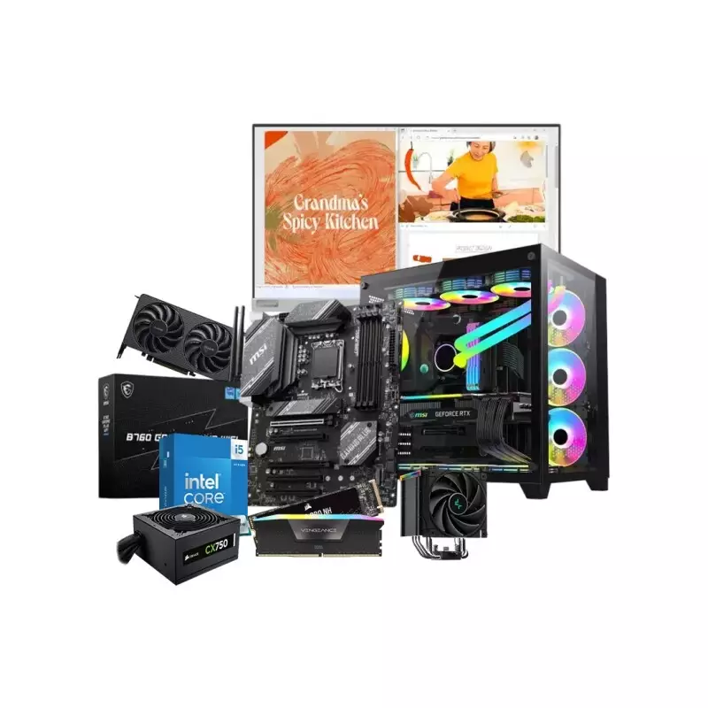 Intel Core i5 14th Gen MSI B760 16GB RAM 1TB SSD Gaming PC with Arc B580 Photon 12GB OC Graphics