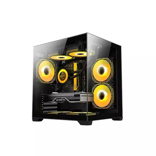 Golden Field S01 Mid-Tower M-ATX Gaming Case (Black)