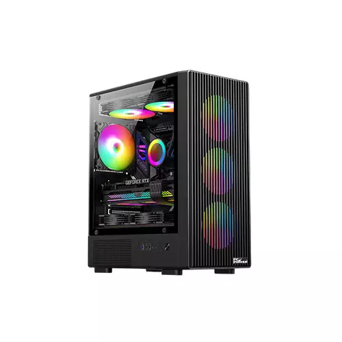PC Power Air X Mesh Mid-Tower M-ATX Gaming Case (Black)