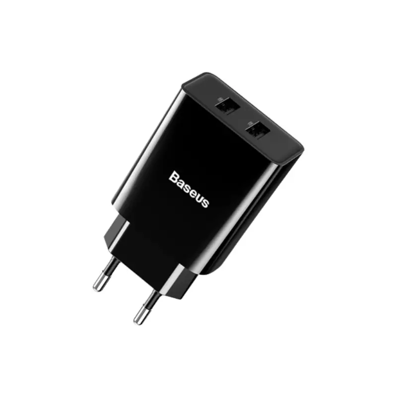 BASEUS CCFS-R01 SPEED MINI DUAL U CHARGER - BLACK