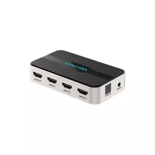 VENTION AFJH0 3 In 1 Out HDMI Switcher With Audio Separation