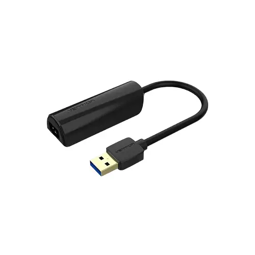 Vention CEHBB 0.15 Meter Cable USB Male to LAN Female Black Converter