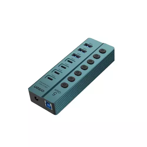 Onten OTN-5317S USB Male to Tri USB & Quad USB-C Female USB HUB #OTN-5317S