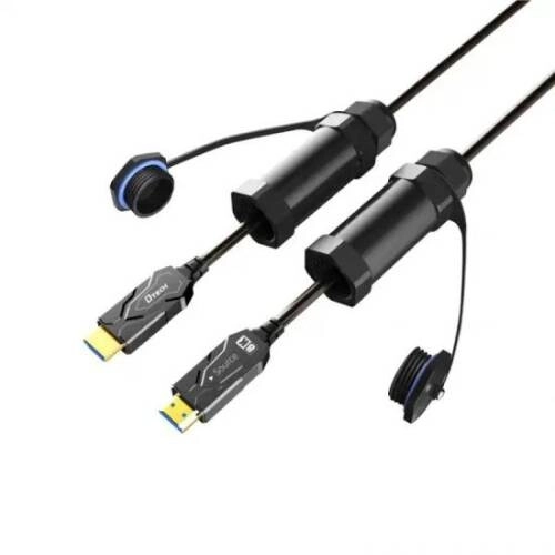 DTECH DT-HF8025KF 25m 8k HDMI Armored Fiber Optic Cable With Waterproof Shell