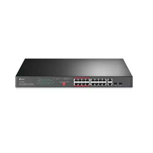 Tp-Link TL-SL1218MP V2 16-Port + 2-Port Gigabit Rackmount Switch with 16-Port PoE+