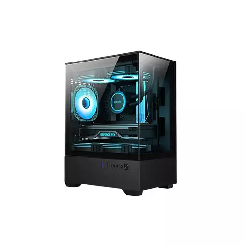 Golden Field T01 Mini-Tower M-ATX Gaming Case (Black)