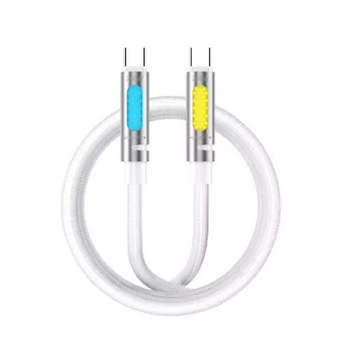 BWOO BO-X325C-C USB Type-C Male to Male, 1.2 Meter, White Braided Charging & Data Cable (240W)