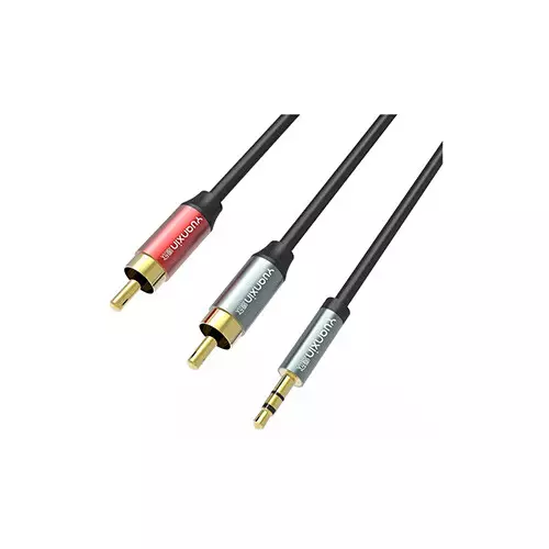 Yuanxin YAX-002 3.5mm Male to 2RCA Male, 5 Meter, Black Audio Cable #YAX-002