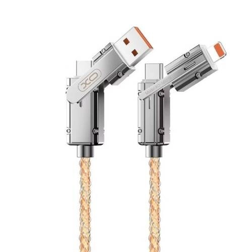XO NB276 4-in-1 USB-C Lightning 60W 1m Gray Cable