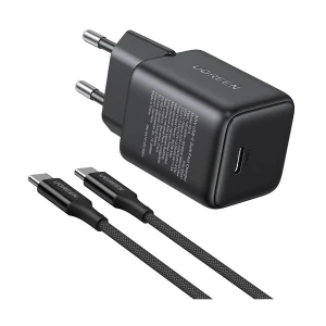 Ugreen X513 (65012) 30W GaN USB-C Black Charger / Charging Adapter with USC-C to USB-C 1 Meter Cable (EU)