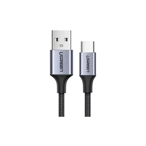 UGREEN US288 (60127) USB-A 2.0 to USB-C Cable Nickel Plating Aluminum Braid 1.5m (Black)
