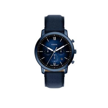 Fossil Neutra Chronograph Navy Leather Watch (FS6168)