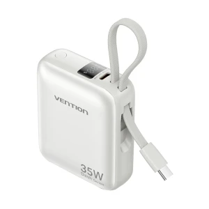 Vention FHEN0 10000mAh 35W Beige Power Bank with Digital Display #FHEN0