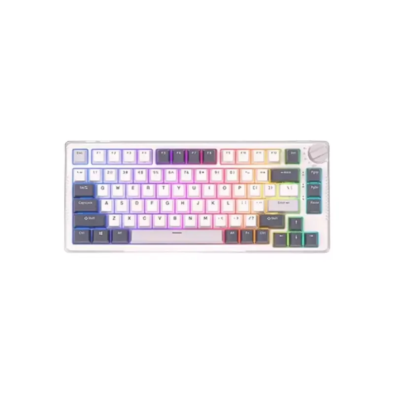 ROYAL KLUDGE RK H81 TRI MODE RGB HOT SWAP MECHANICAL KEYBOARD - White