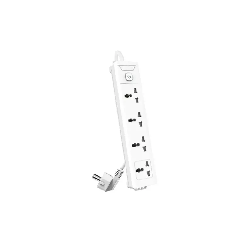 Deli 2 Pin 4 Port White Power Strip # ET404 (5 Meter)