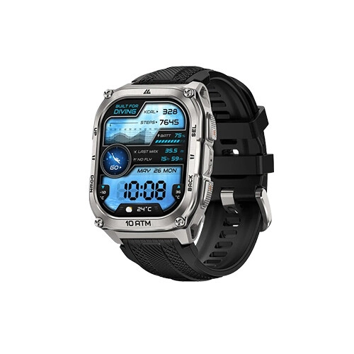 KOSPET TANK M4 1.96 Inch AMOLED Display Smartwatch (Silver)