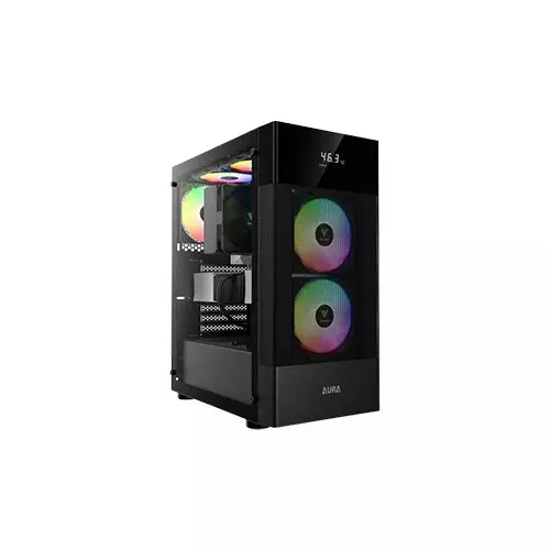 Gamdias AURA GC5 Mesh RGB Digital Display Mid-Tower ATX Gaming Case