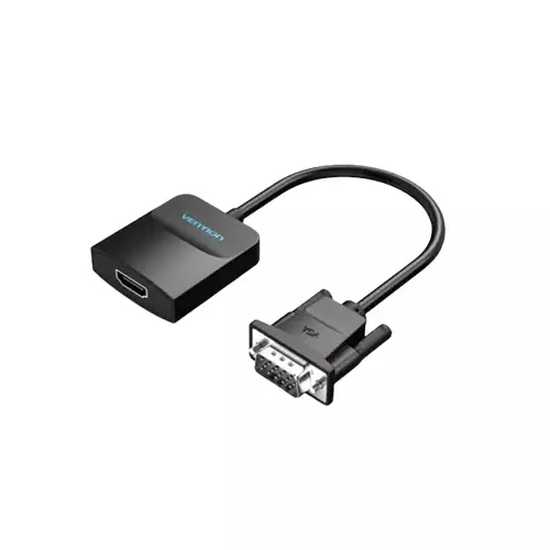 Vention ACNBB VGA Male to HDMI, 3.5mm Audio & Micro USB Female Converter (Black)