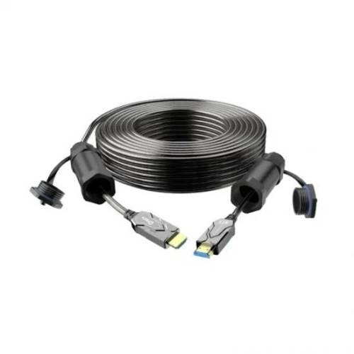 DTECH DT-HF8080KF 80m 8k HDMI Armored Fiber Optic Cable With Waterproof Shell