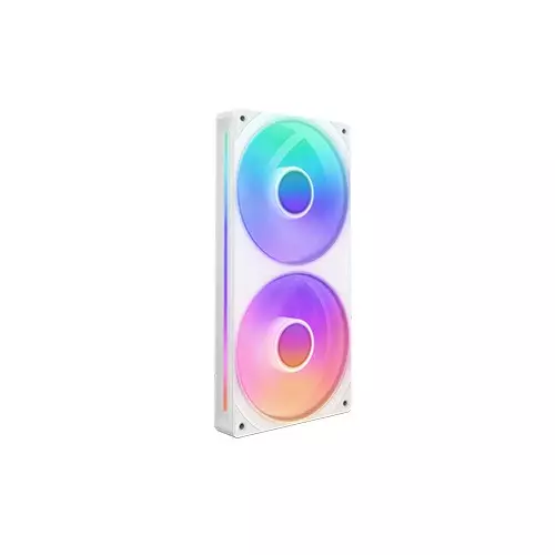 NZXT F240 RGB Core 240mm (2xFAN) White Single Frame Casing Cooling Fan #RF-U24HF-W1