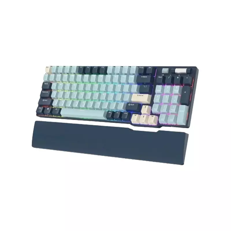 Royal Kludge RK96 Tri Mode RGB Hot Swap (Red Switch) Forest Blue Mechanical Gaming Keyboard