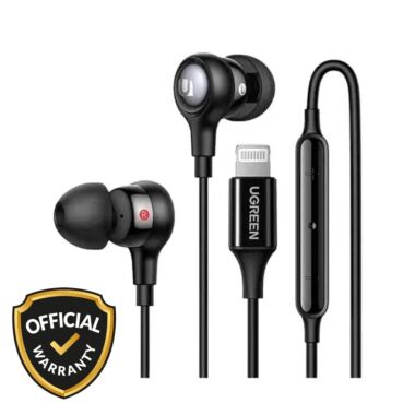 UGREEN EP103 Lightning In-Ear Wired Earphone (30631)-Black