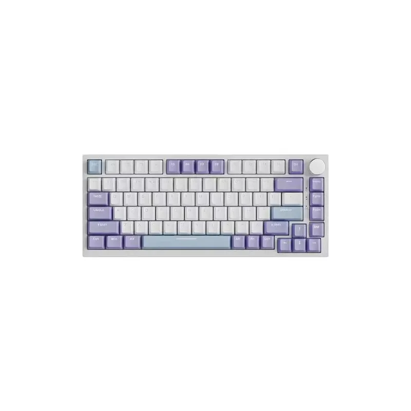 Ajazz AK820 Wired Mechanical Keyboard - Purple White (Sea Salt Switch)