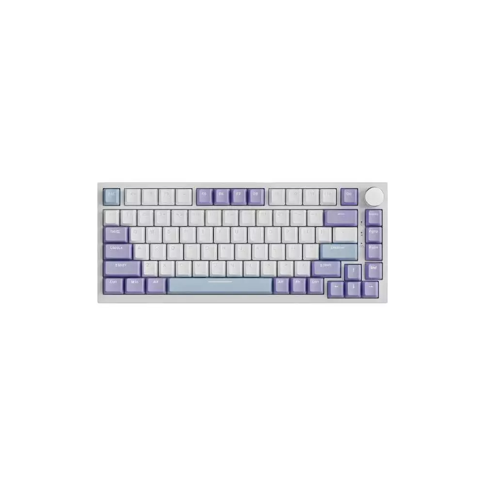 Ajazz AK820 Wired Mechanical Keyboard - Purple White (Sea Salt Switch)